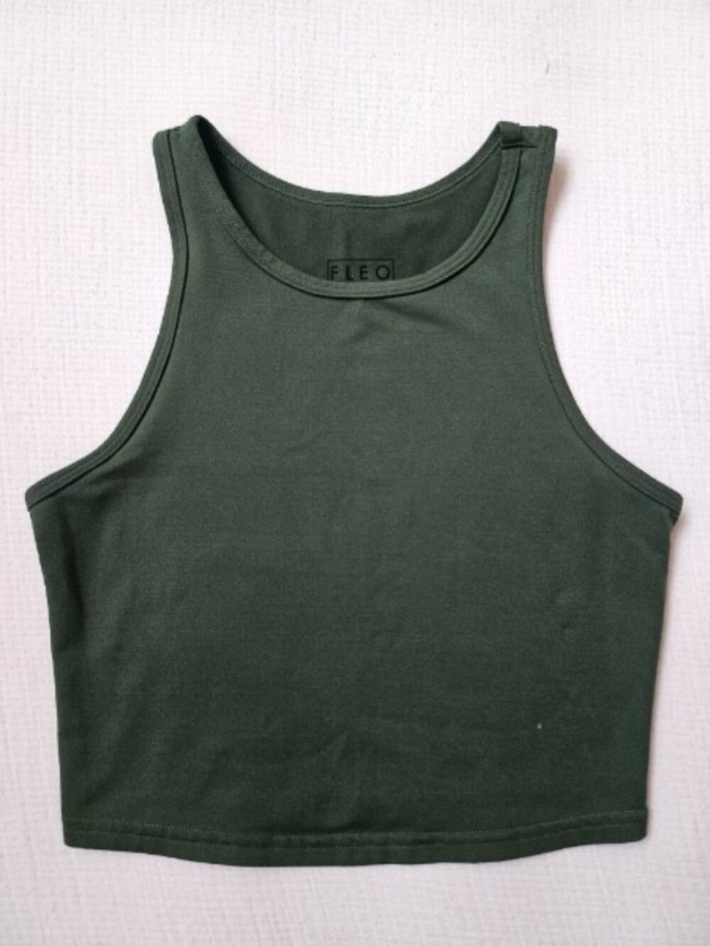 FLEO Tempo Crop Tank - Fitted (Deep Jade)